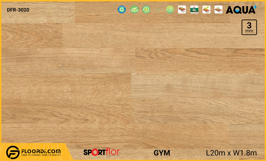 Sàn phòng gym PVC - DFR-3020 - Công Ty Cổ Phần Floordi